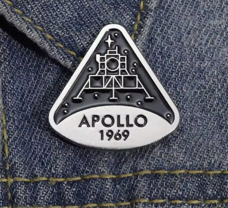 Nowa metalowa przypinka program Kosmiczny Apollo 1969 USA