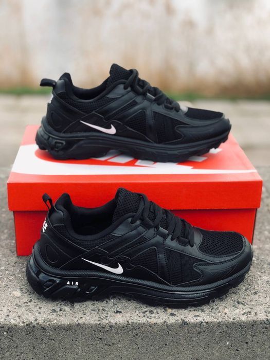 Лето 2026 / Nike мужские кроссовки / летние кросовки Найк / беговые красовки / черные мужские красивки найк / сеточные / натуральная кожа
