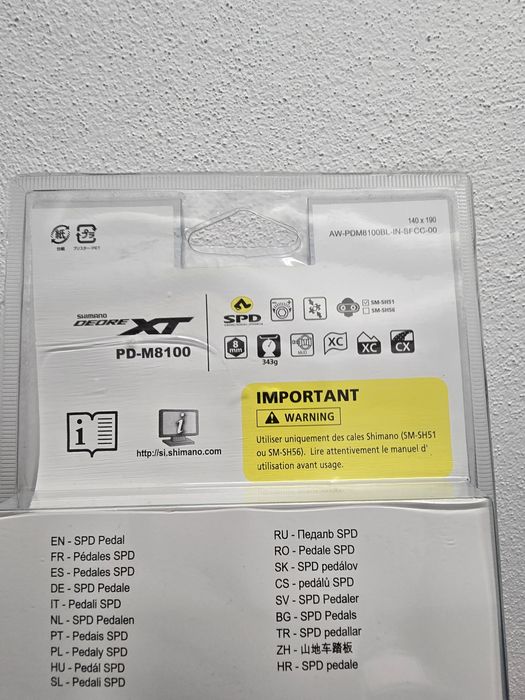 Pedais shimano deore pd-m8100 NOVO