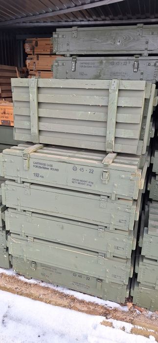 Skrzynia  drewniana wojskowa