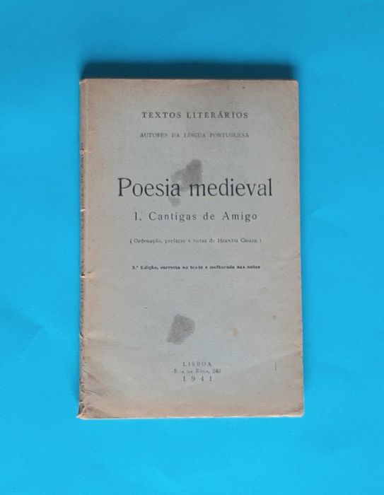 Poesia Medieval: Cantigas de Amigo / Hernâni Cidade 1941