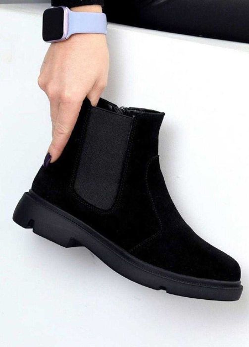 Черевики жіночі замшеві Челсі, розмір 38