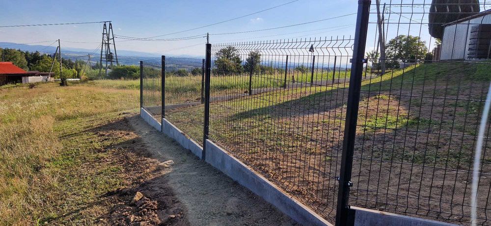 Ogrodzenie Panelowe 123 cm Grafit Montaż