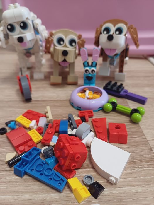 Lego creator zestaw klocków piesek Lego 3w1 urocze psy, pieski, króliczek