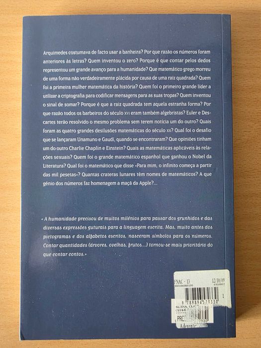 Livro "O Clube da Hipotenusa" de Claudi Alsina