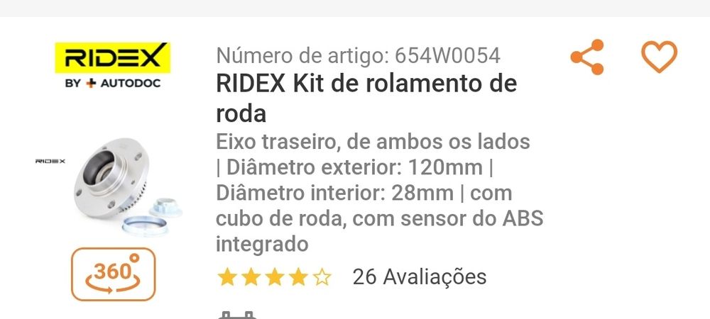 Kit de Rolamento de roda