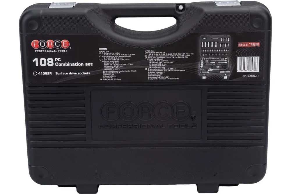 Набір інструментів FORCE 108 ел хром-ванадій набор головок ключей PL