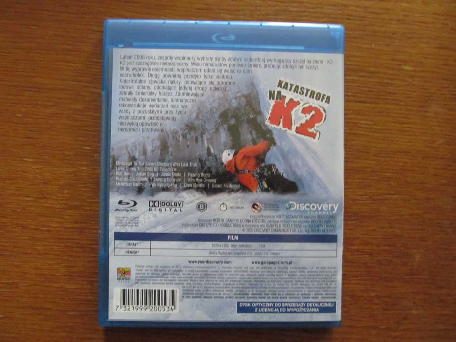 Katastrofa na K2 - płyta Blu-ray