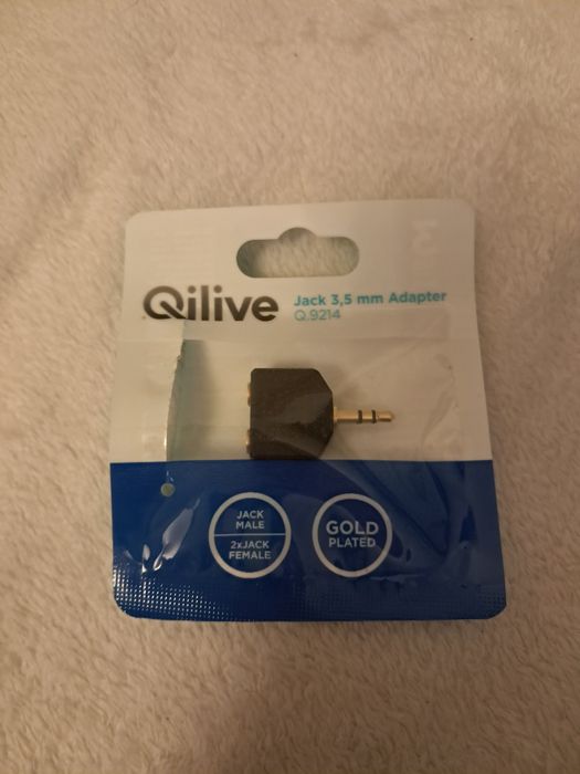 Qilive jack 3,5 mm adapter male famale przejściówka do np laptopa komp