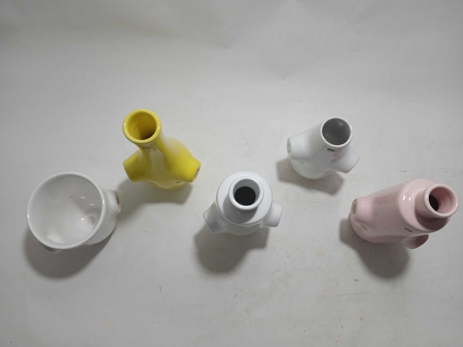 Conjunto 5 castiçais / vasos - KAHLER FIDUCIA - Novo na caixa