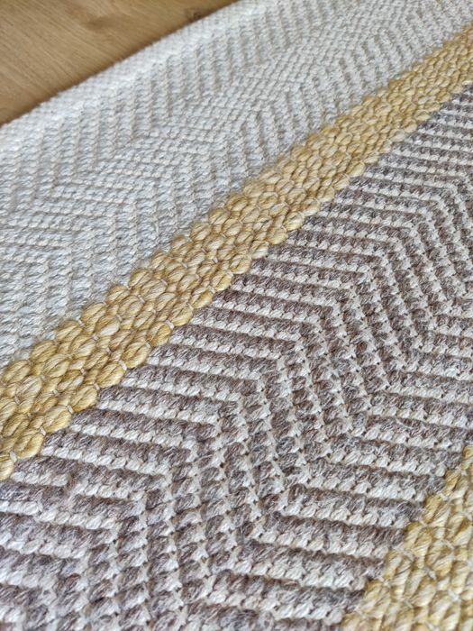 Dywan Norwich yellow Linie Design szaro-beżowo-żółty 140x200