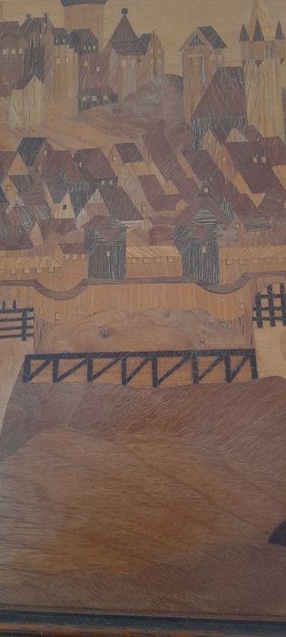 Quadro Nuremberg em madeira embutida