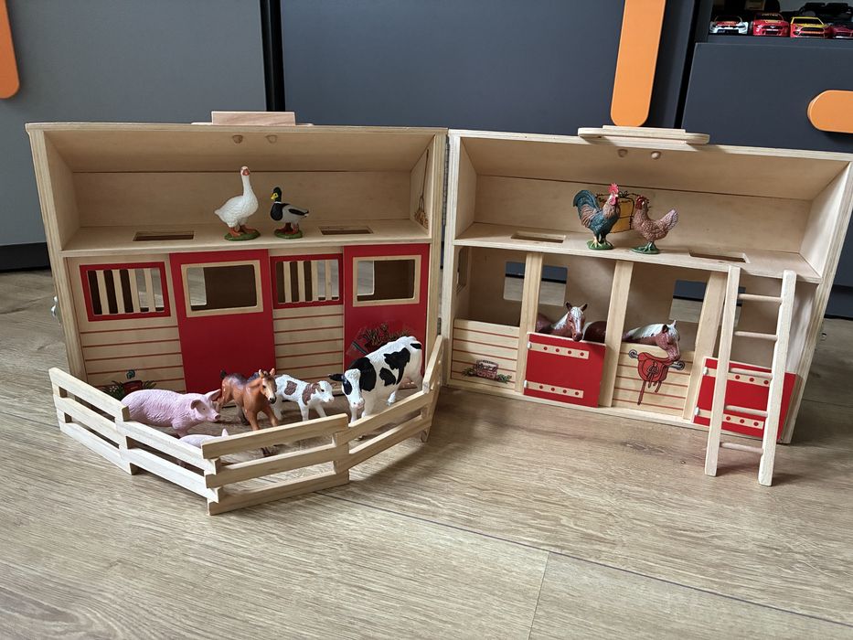 Drewniana stajnia Melissa&Doug i zeierzeta Schleich