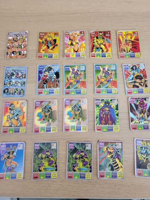 Lote 20 Cartas Bollycao Kaos The Legend – Vintage Anos 90