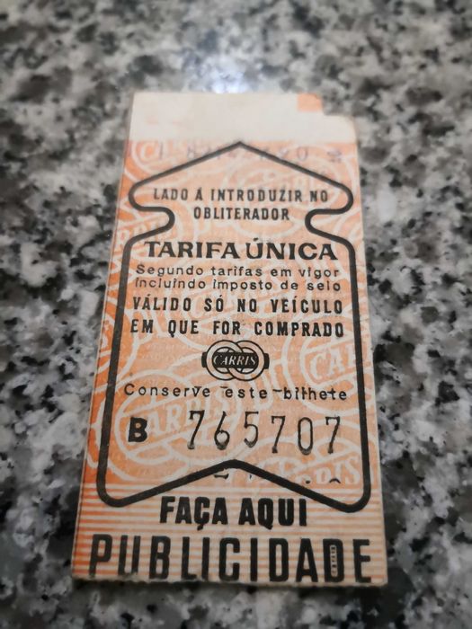 Vendo Bilhete Antigo CARRIS-BAIXA PREÇO!