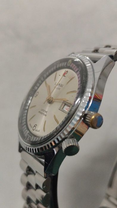 Relógio antigo LAMAR de corda manual 42mm