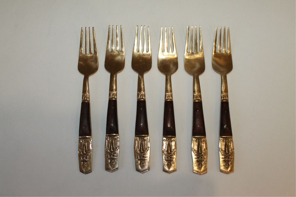 Вилки Тайланд никель бронза дерево