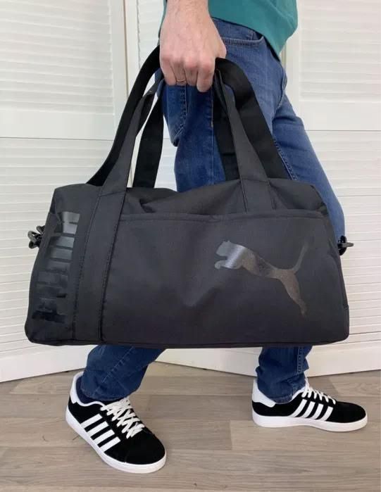 Спортивная дорожная черная сумка Puma / сумка мужская в спортзал