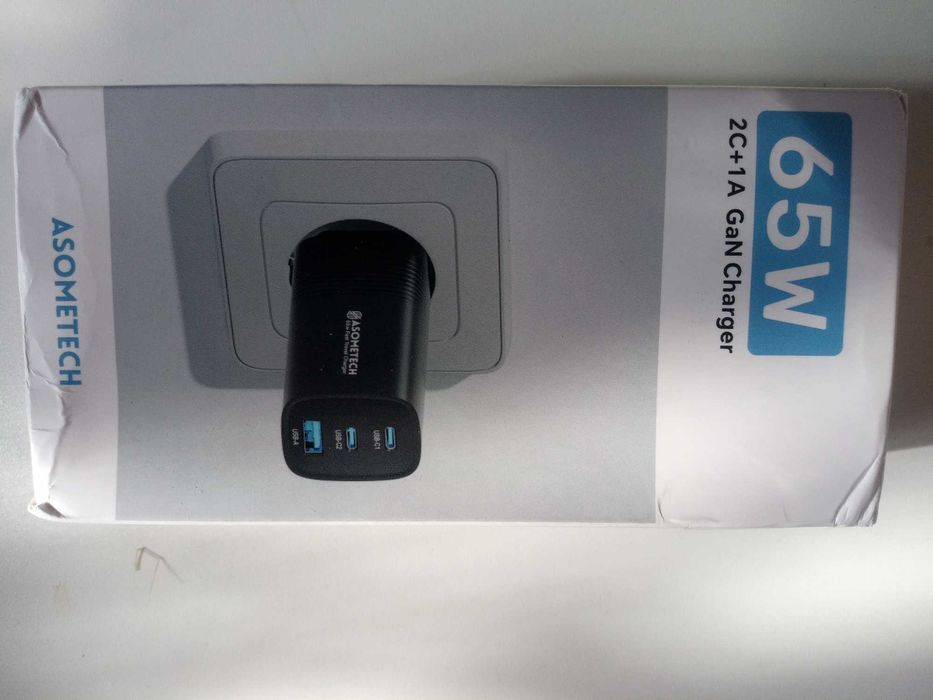 зарядний пристрій asometech 65W, 30W, pd3.1 140W. type c кабель