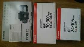 Canon EOS 7D Canon EF 70-300 Canon EF 24-105 тільки коробка більше ніч