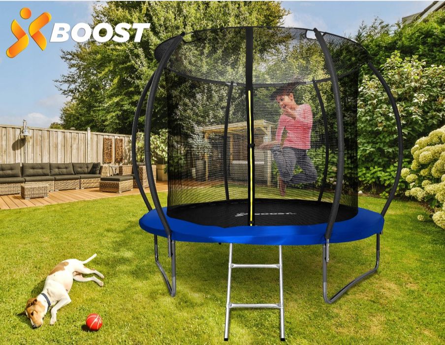 Батут дитячий Садовий з драбиною 244см