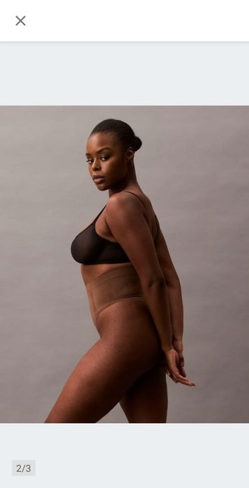 Stringi Wysoki stan Calvin klein brązowe bezszwowe Xl