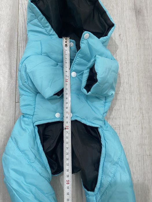 Zimowy płaszcz dla psa  z kapturem L