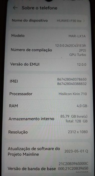 HUAWEI P30 LITE 128 Gb COMO NOVO
