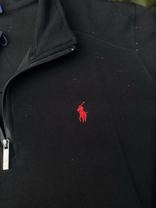 Полузамок Polo Ralph Lauren чорний 1/3 зіп Поло Ральф Зипка мужская