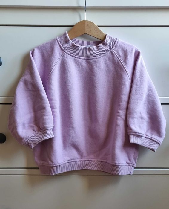 Liliowa bluza bawełniana Zara, rozm. 104