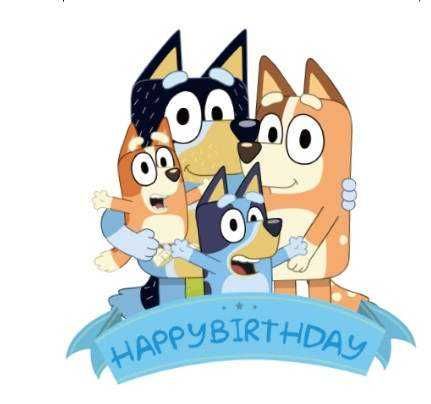 Bluey Bingo pieski zestaw urodziny balony girlanda topper tort obrus