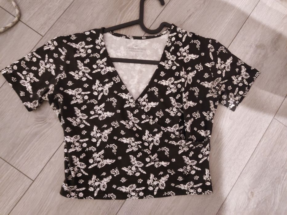 Bluzka z składana, krótka. S