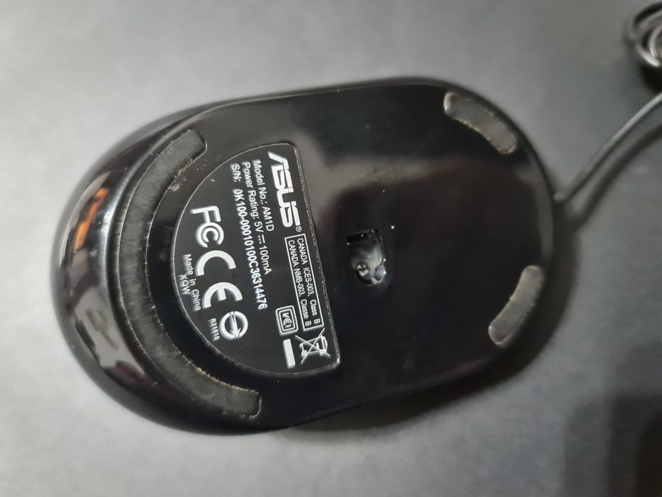 Rato Asus USB AM1D Preto