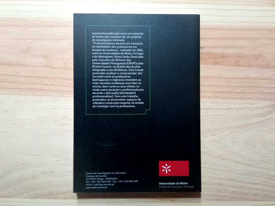 Livro "Profissionalismo Docente Em Transição" - Cadernos CIEd