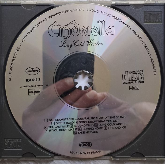 Cinderella  Long Cold Winter CD