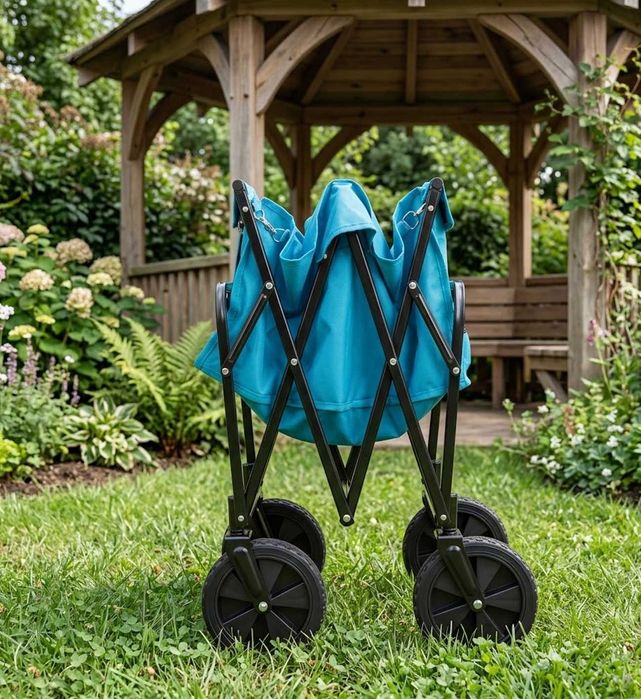 Wózek Wędkarski Transportowy Plażowy Niebieski 145L 2w1 +GRATIS Siatka