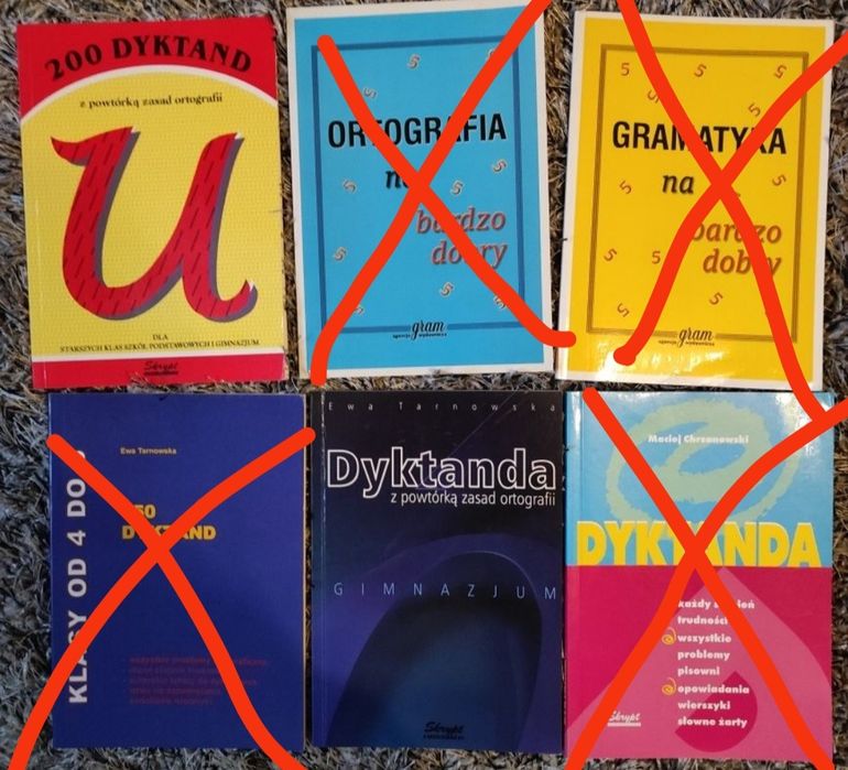 Podręczniki język polski, dyktanda, ortografia, gramatyka..