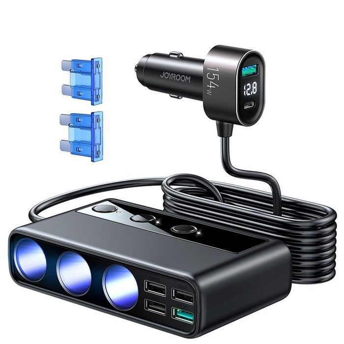 Ładowarka Samochodowa Joyroom Multi-Port Usb Black