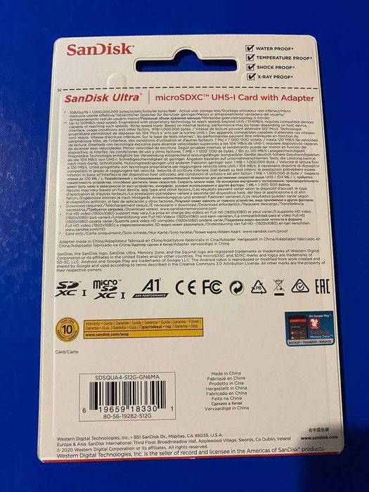 Karta pamięci SANDISK Ultra microSDXC 512GB 120MB/s + adapter