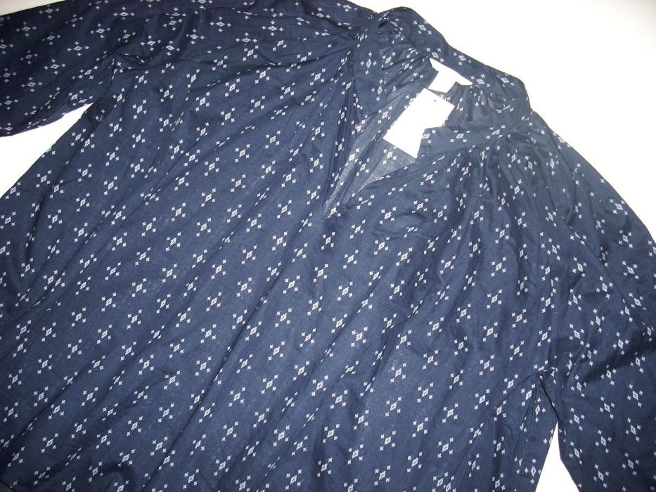 H&M Koszula Luźna Granatowa Nowa Wzorek 42 44