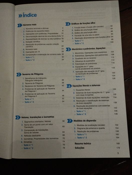 Livro de estudo de matemática 8° ano