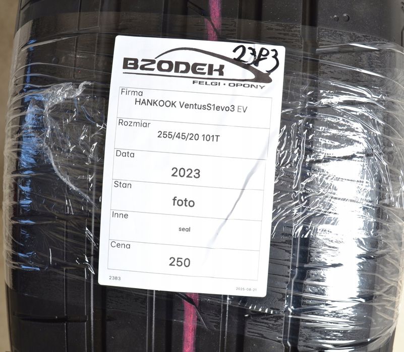 1X Opona Letnia Hankook Ventus S1 Evo3 K127E 255/45/20 101 T Lato 1Szt