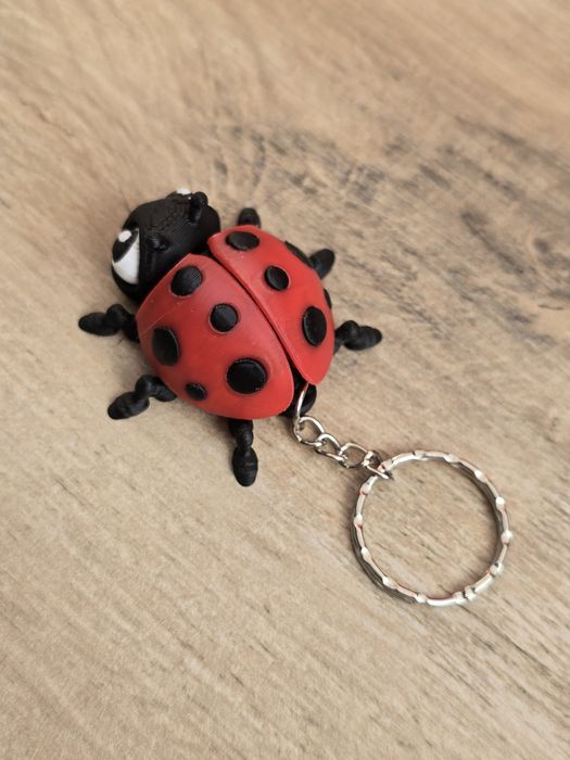 Breloczek Biedronki 3D - Brelok Druk3d fidget Keychain