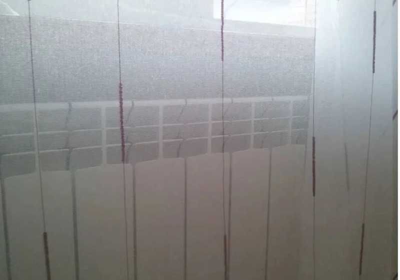 Biała w prążki wrzos (fiolet) wys.300 x160 cm firanka siateczka