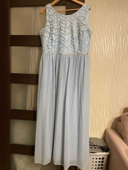 Sukienka długa błękitna