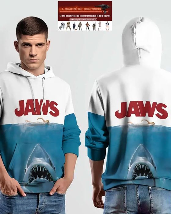 Чоловіча толстовка з візерунком акули JAWS, розмір S
