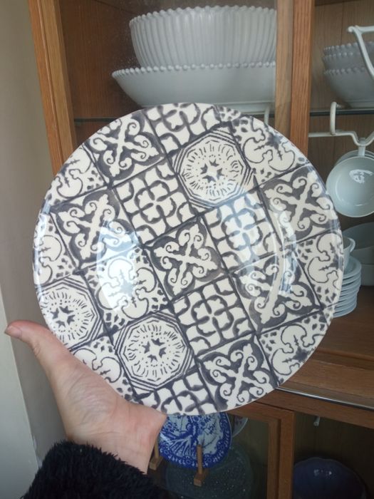 Conjunto 9pcs - Azulejo Cinza - Artesanal