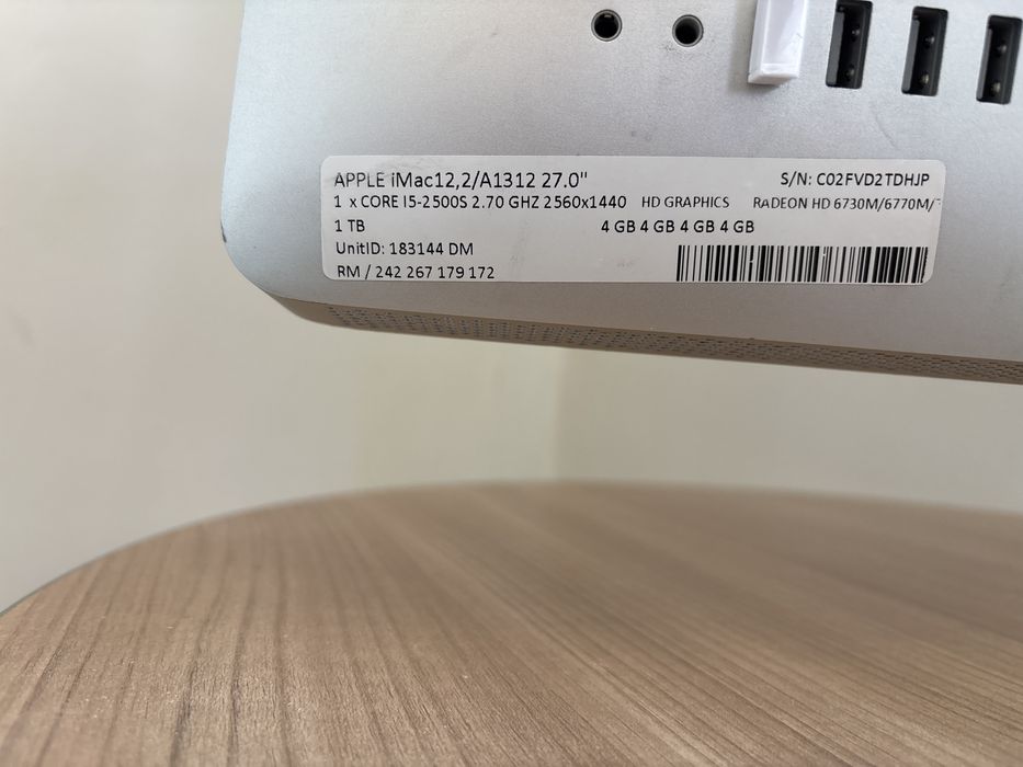 Apple iMac 27” 1TB A1312 + GRATIS klawiatura i mysz bezprzewodowa