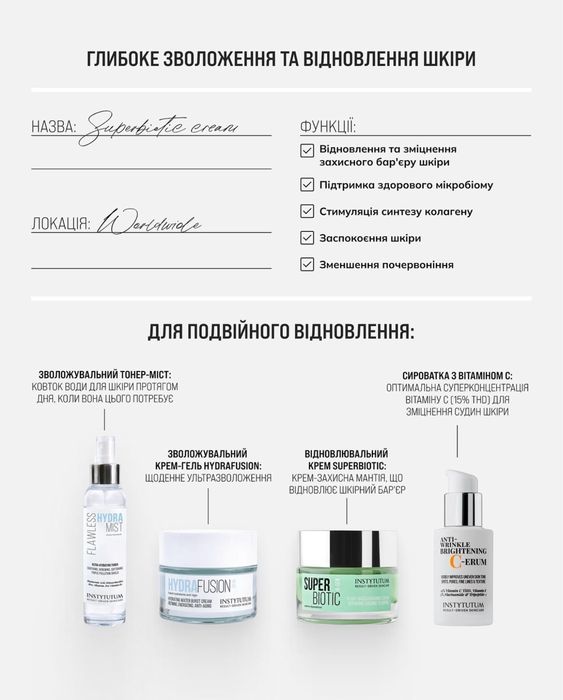 Instytutum Hydrafusion Superbiotic Крем Інститутум