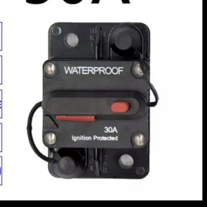 Disjuntor de proteção 12V/24V (Autocaravana / Campervan)